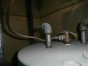 Water heater pressure relief line too small